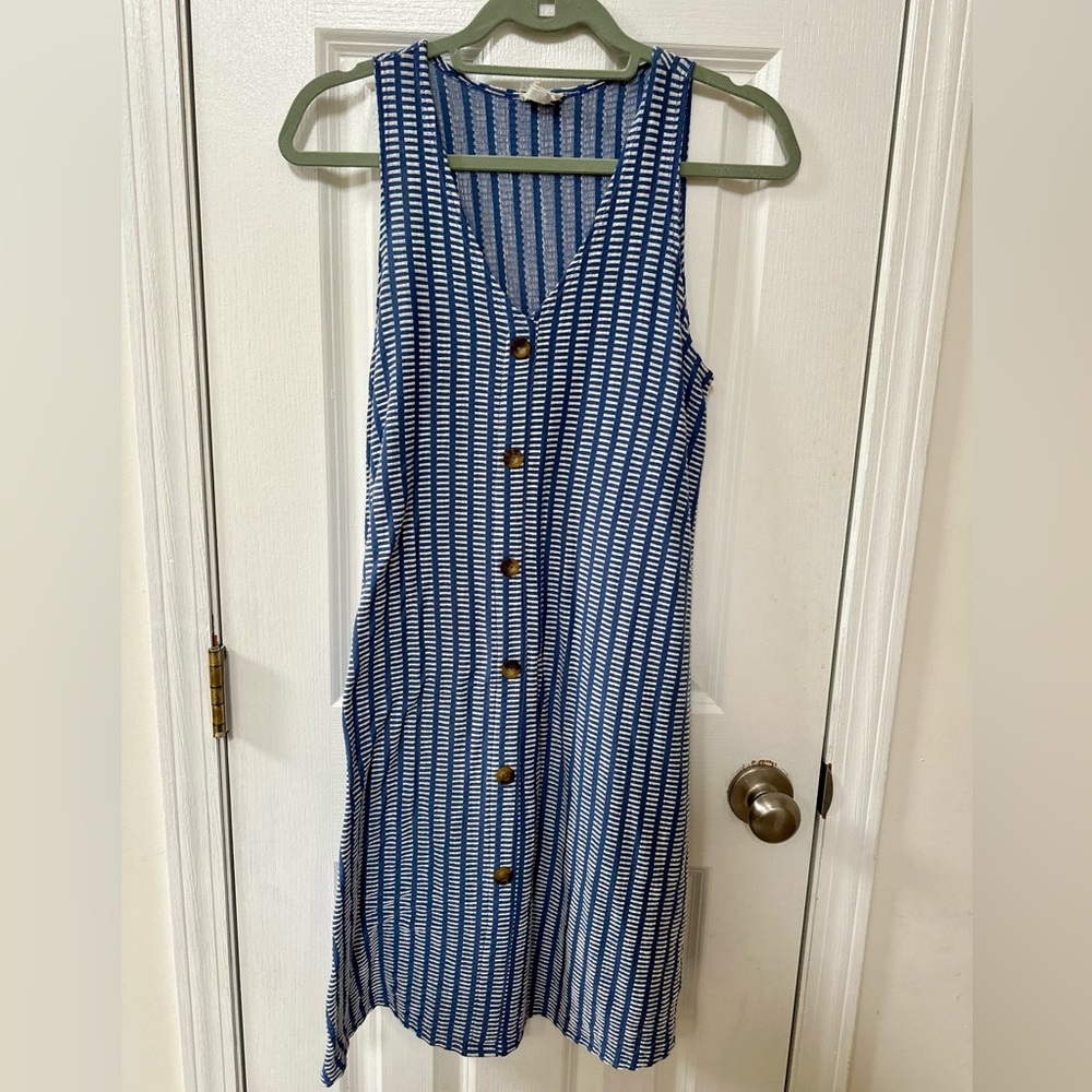 Sleeveless Button Front Dress